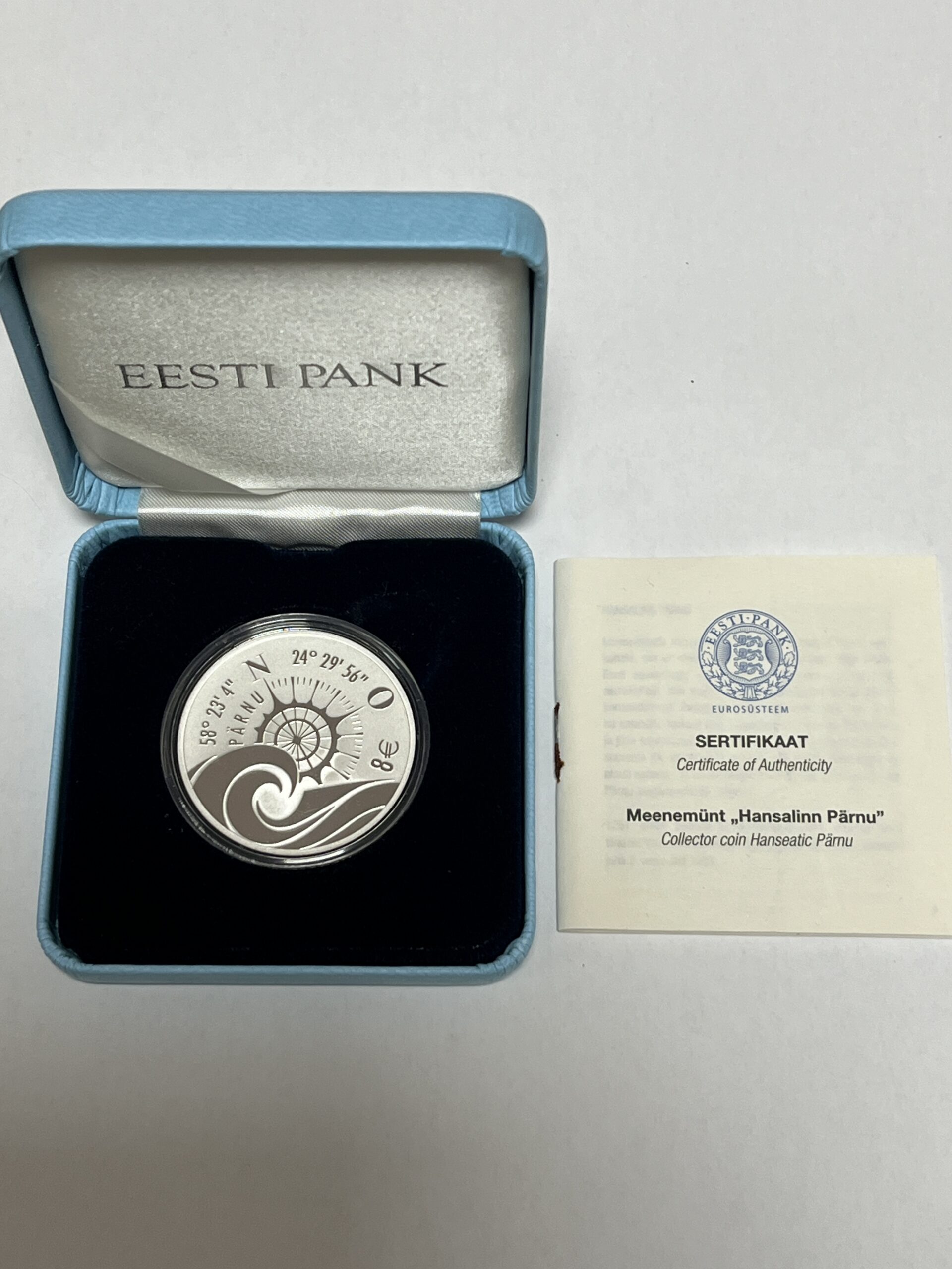 Hõbemünt €8 Eesti 2021 – Hansalinn Pärnu