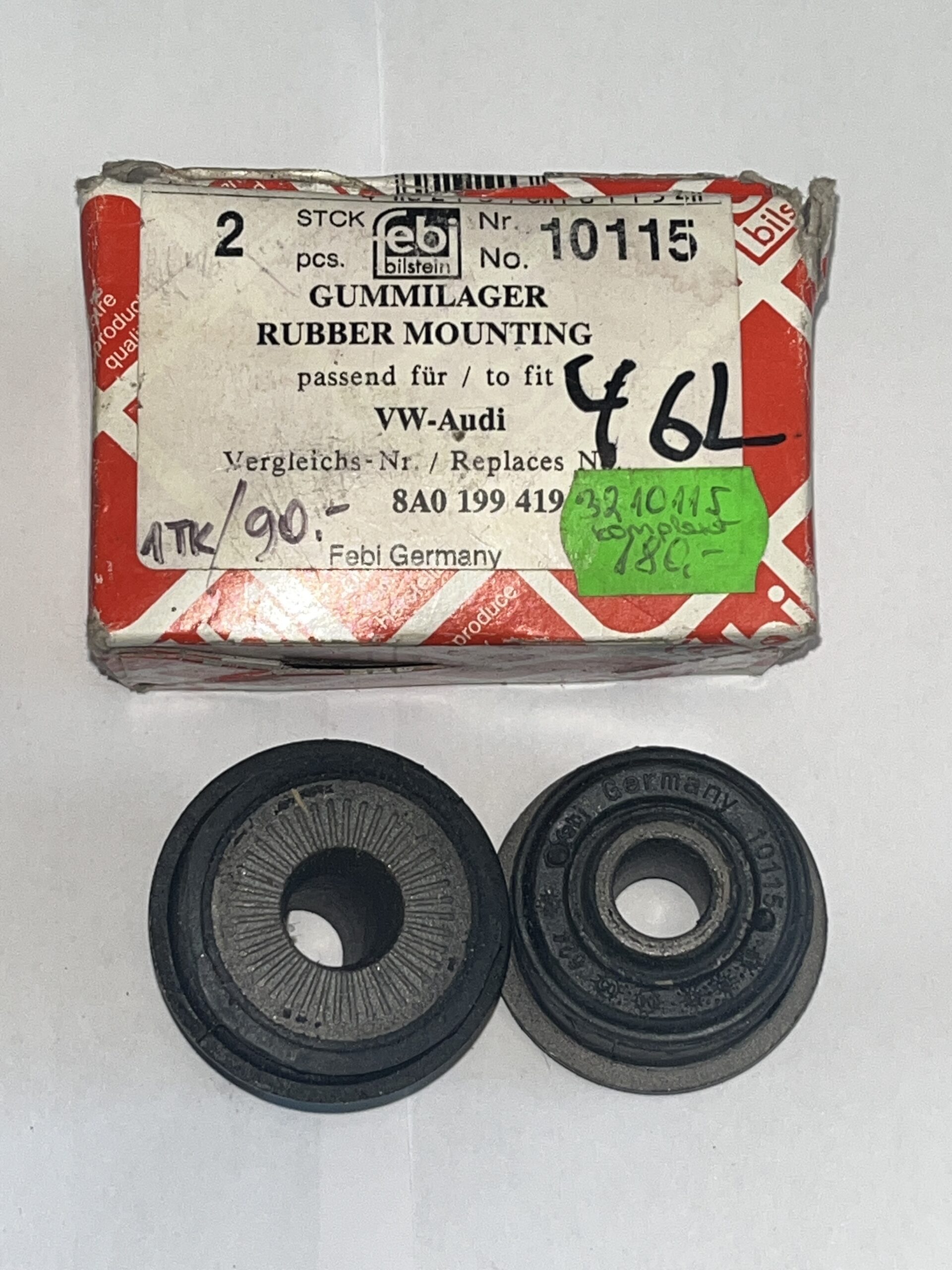 Kummi-metalllaager, OE 8A0 199 419 — AUDI 80,