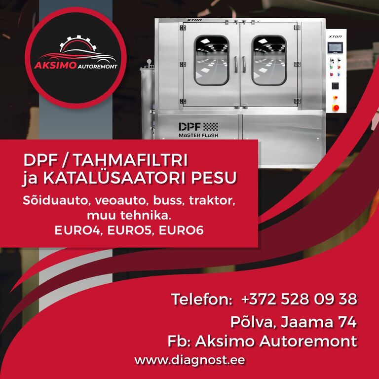 Tahmafiltri ja katalüsaatori pesu